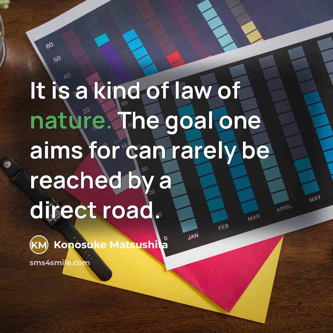 “It is a kind of law of nature. The goal…” quote by Konosuke Matsushita