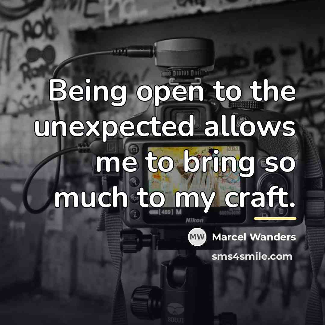 “Being open to the unexpected allows me to bring so…” quote by Marcel Wanders