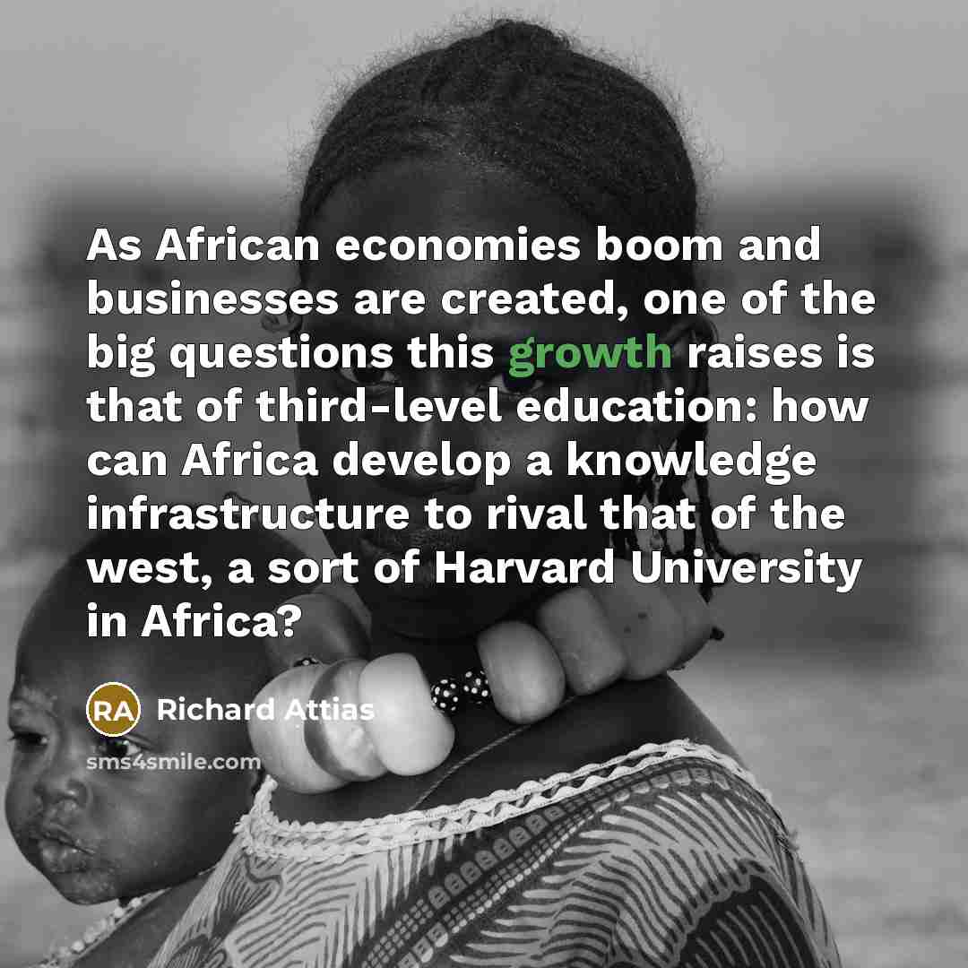 “As African economies boom and businesses are created, one of…” quote by Richard Attias