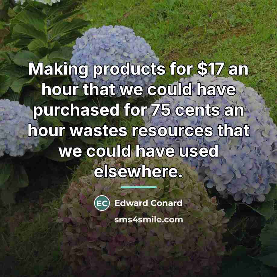 “Making products for $17 an hour that we could have…” quote by Edward Conard