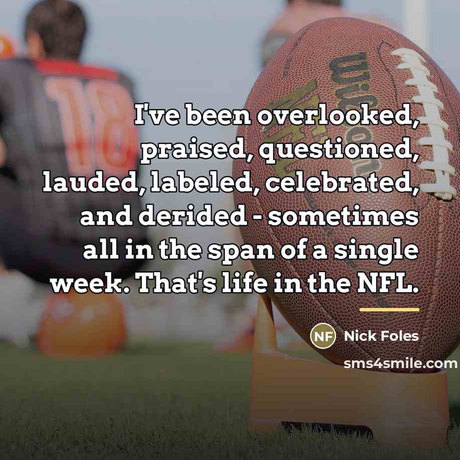“I've been overlooked, praised, questioned, lauded, labeled, celebrated, and derided…” quote by Nick Foles