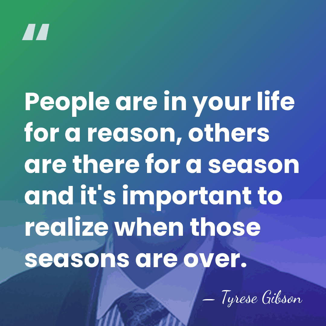 People are in your life for a reason, others are there for&hellip; - Tyrese Gibson