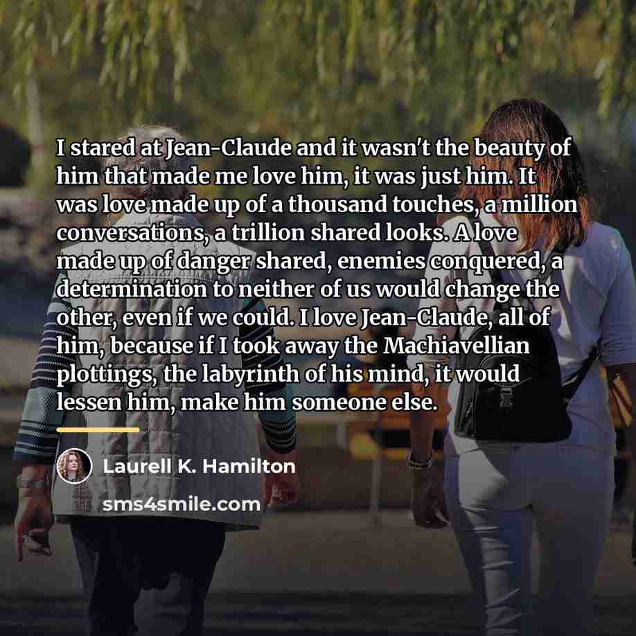 “I stared at Jean-Claude and it wasn't the beauty of…” quote by Laurell K. Hamilton