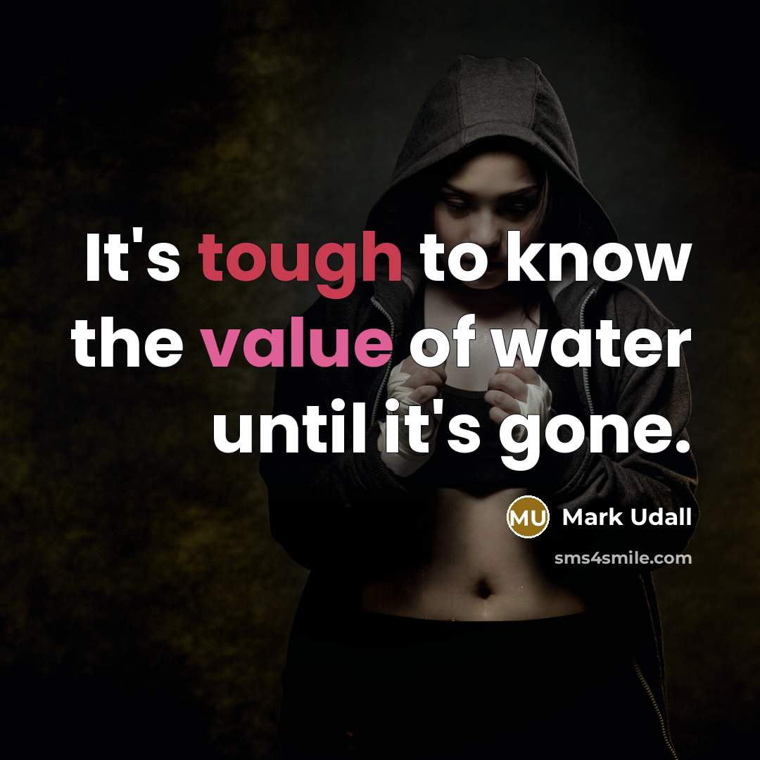 “It's tough to know the value of water until it's…” quote by Mark Udall