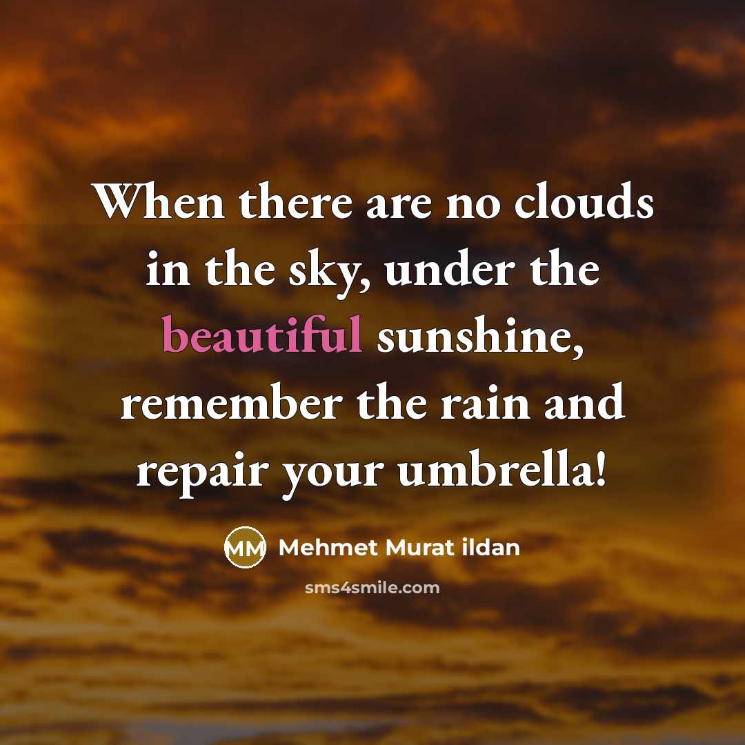 “When there are no clouds in the sky, under the…” quote by Mehmet Murat Ildan