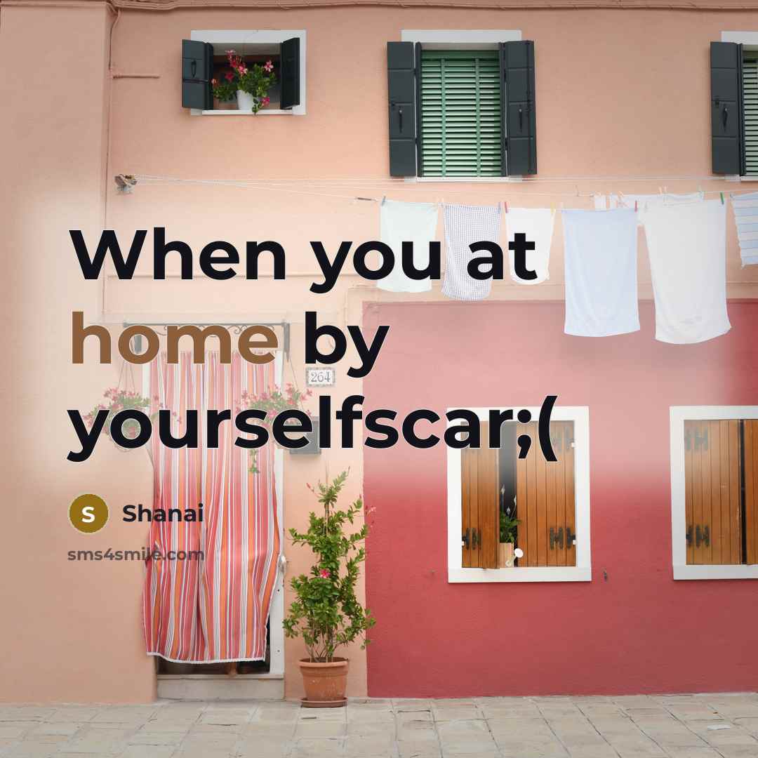 “When you at home by yourselfscar;(” quote by Shanai