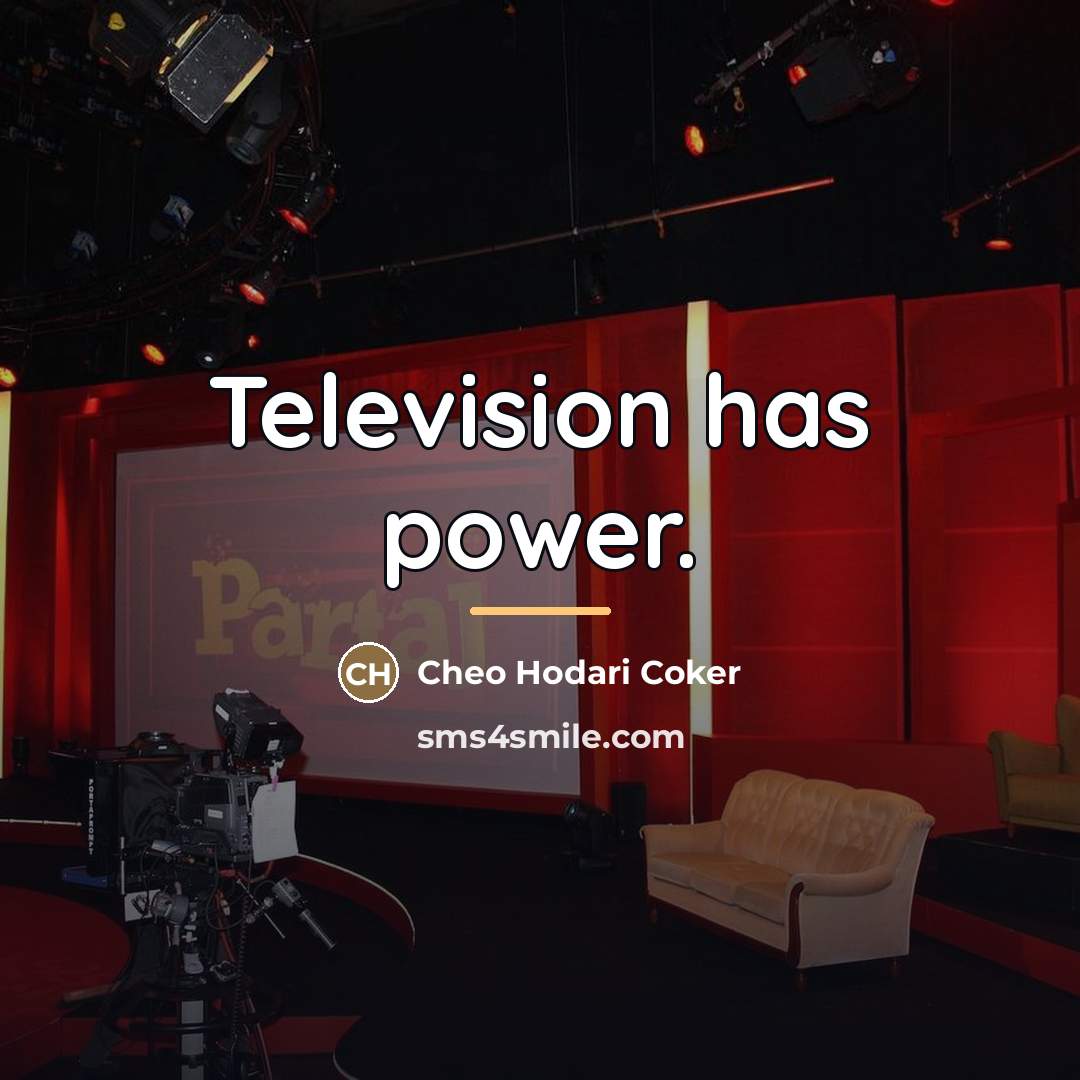 “Television has power.…” quote by Cheo Hodari Coker