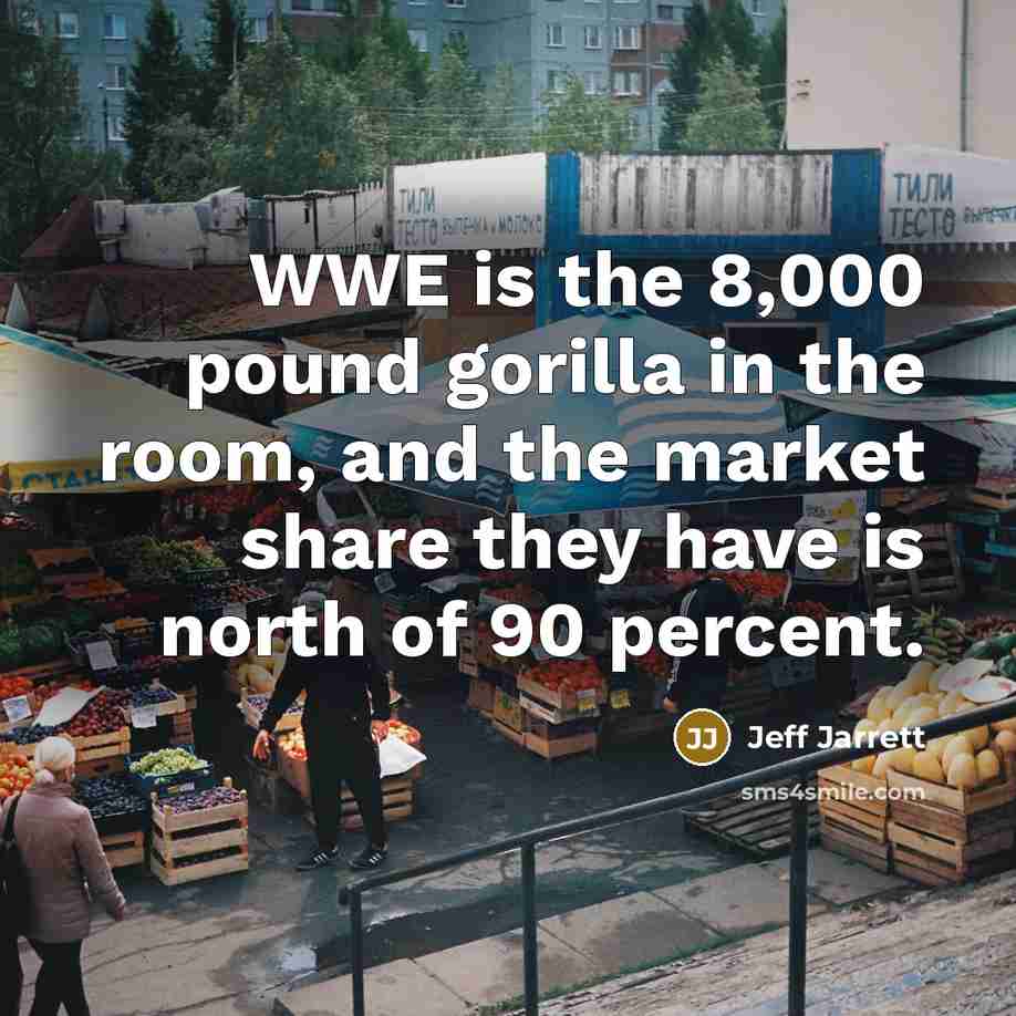 “WWE is the 8,000 pound gorilla in the room, and…” quote by Jeff Jarrett