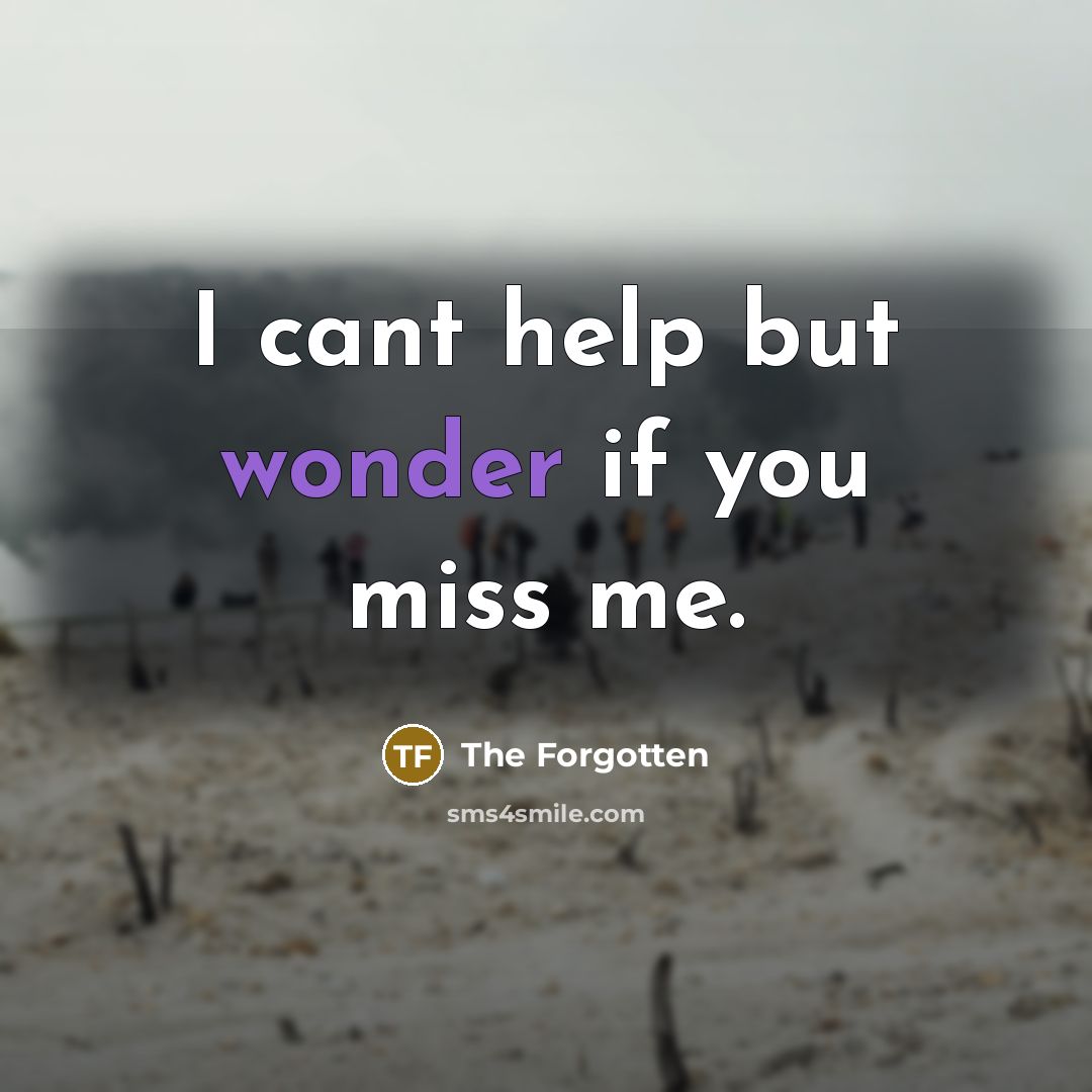 “I cant help but wonder if you miss me.…” quote by The Forgotten