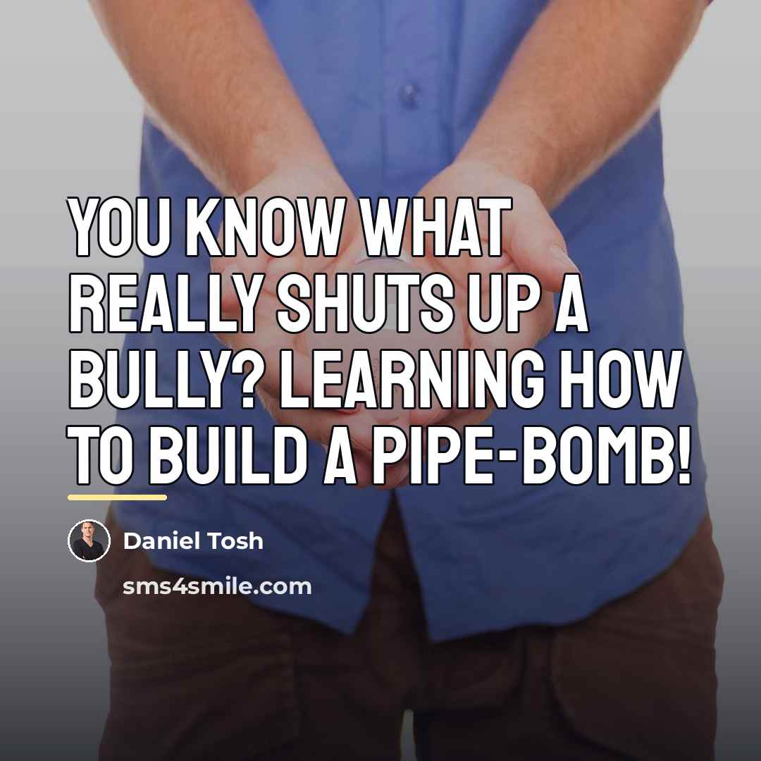 “You know what really shuts up a bully? Learning how…” quote by Daniel Tosh