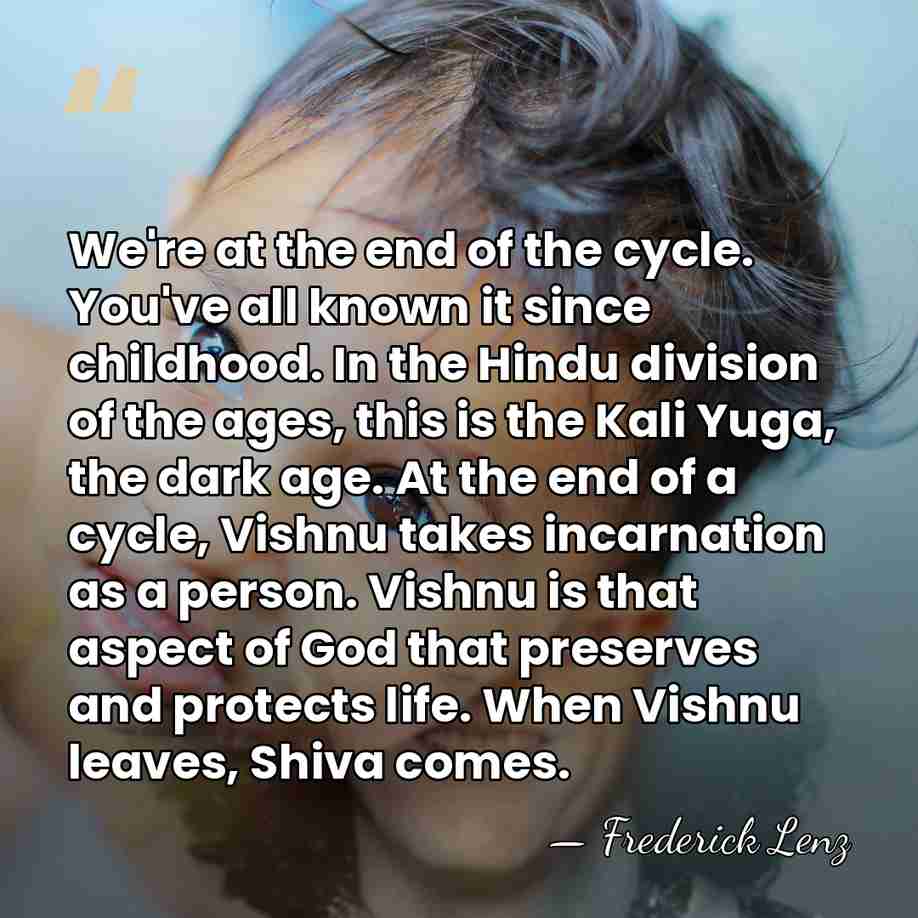 We're at the end of the cycle. You've all known it since&hellip; - Frederick Lenz