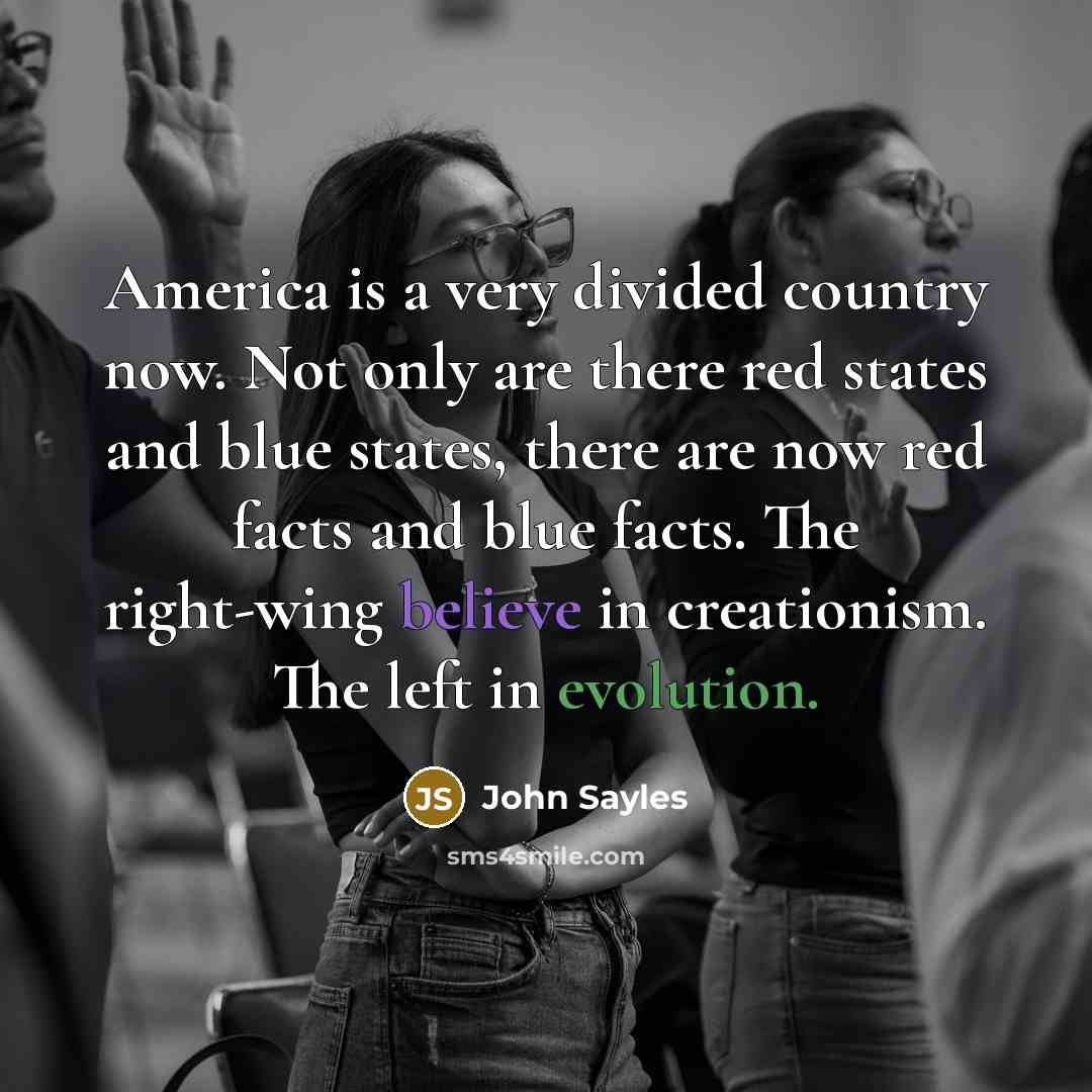 “America is a very divided country now. Not only are…” quote by John Sayles