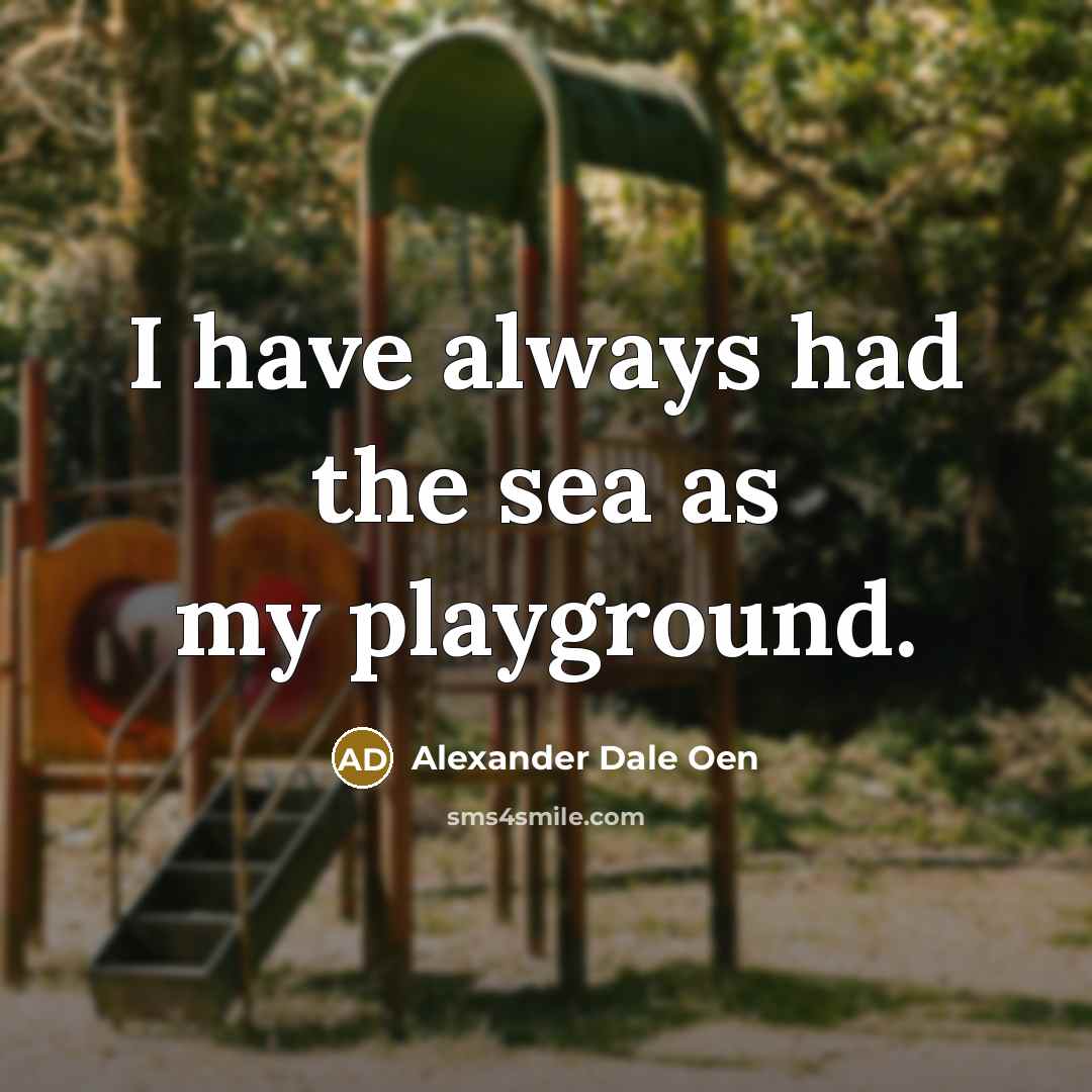 “I have always had the sea as my playground.…” quote by Alexander Dale Oen