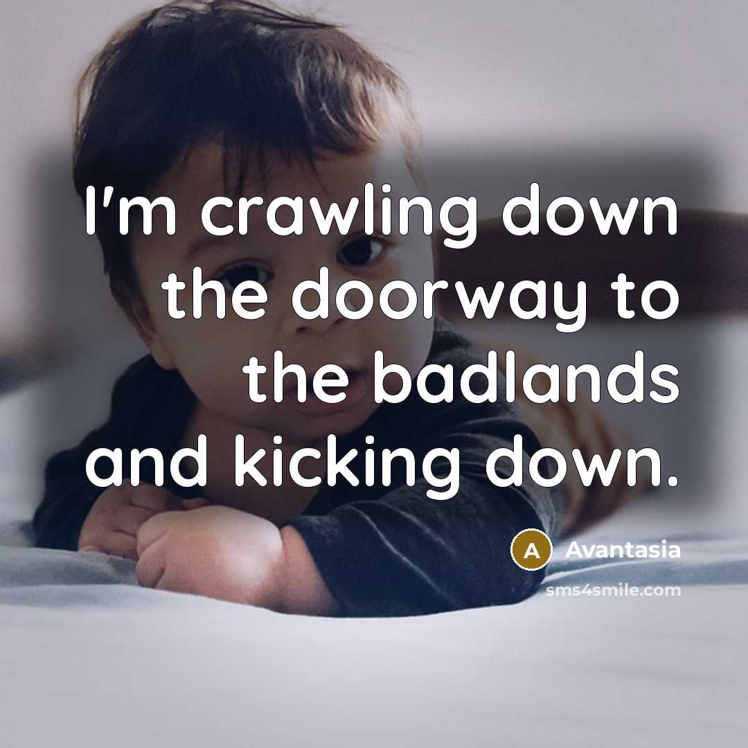 “I'm crawling down the doorway to the badlands and kicking…” quote by Avantasia