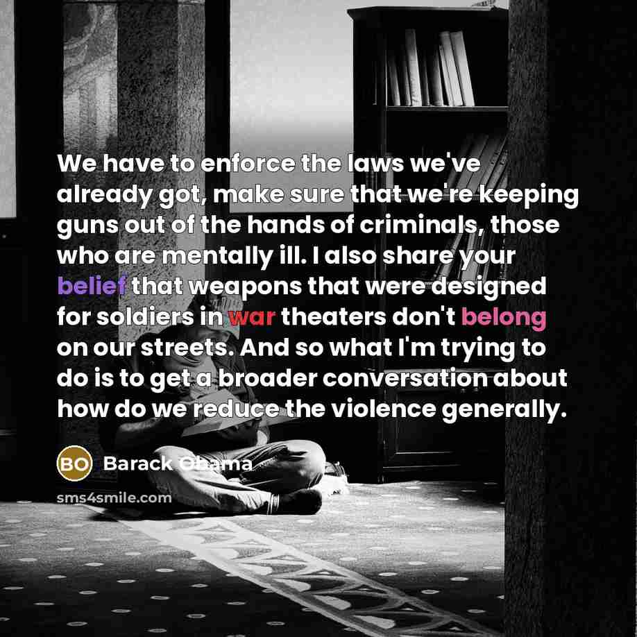 “We have to enforce the laws we've already got, make…” quote by Barack Obama