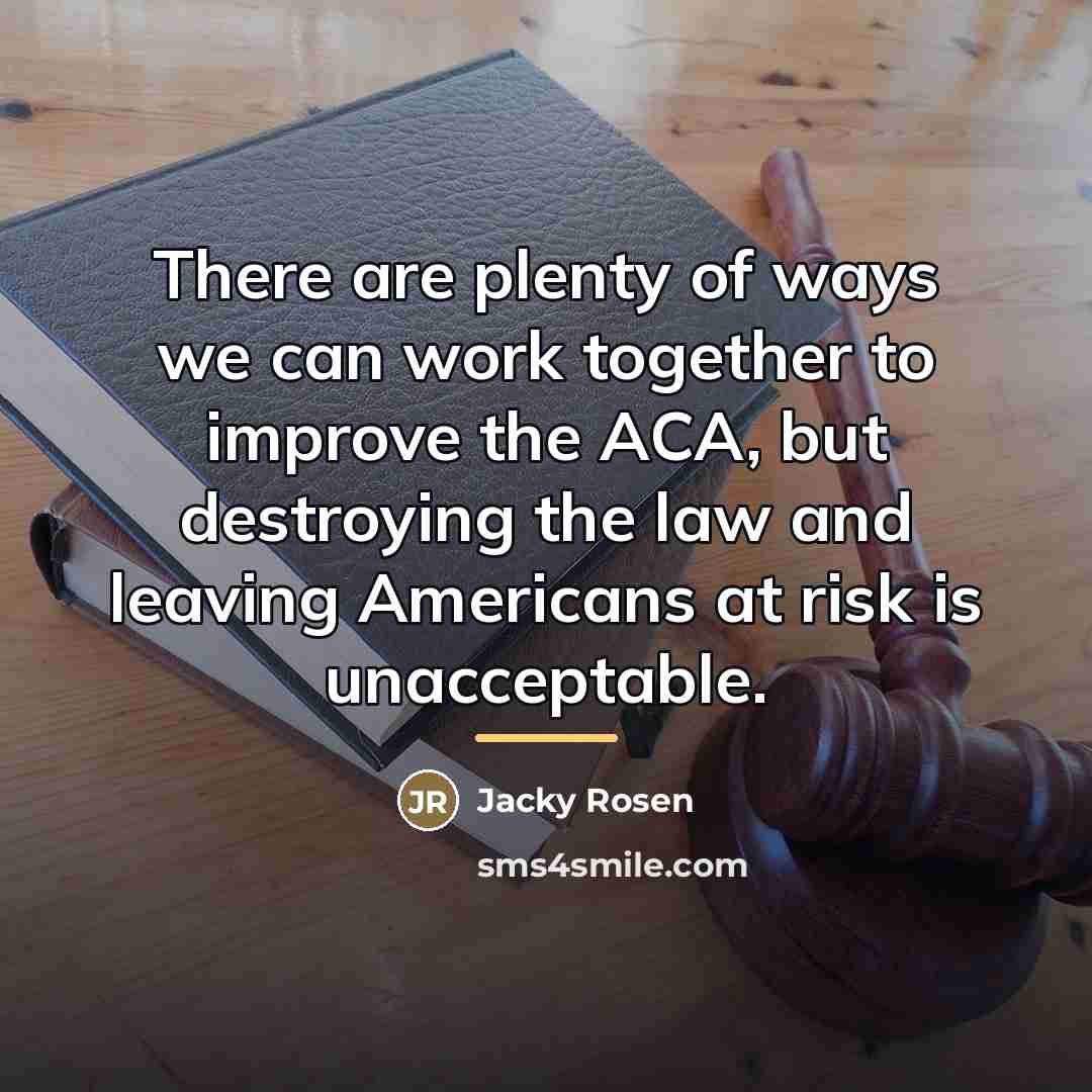 “There are plenty of ways we can work together to…” quote by Jacky Rosen