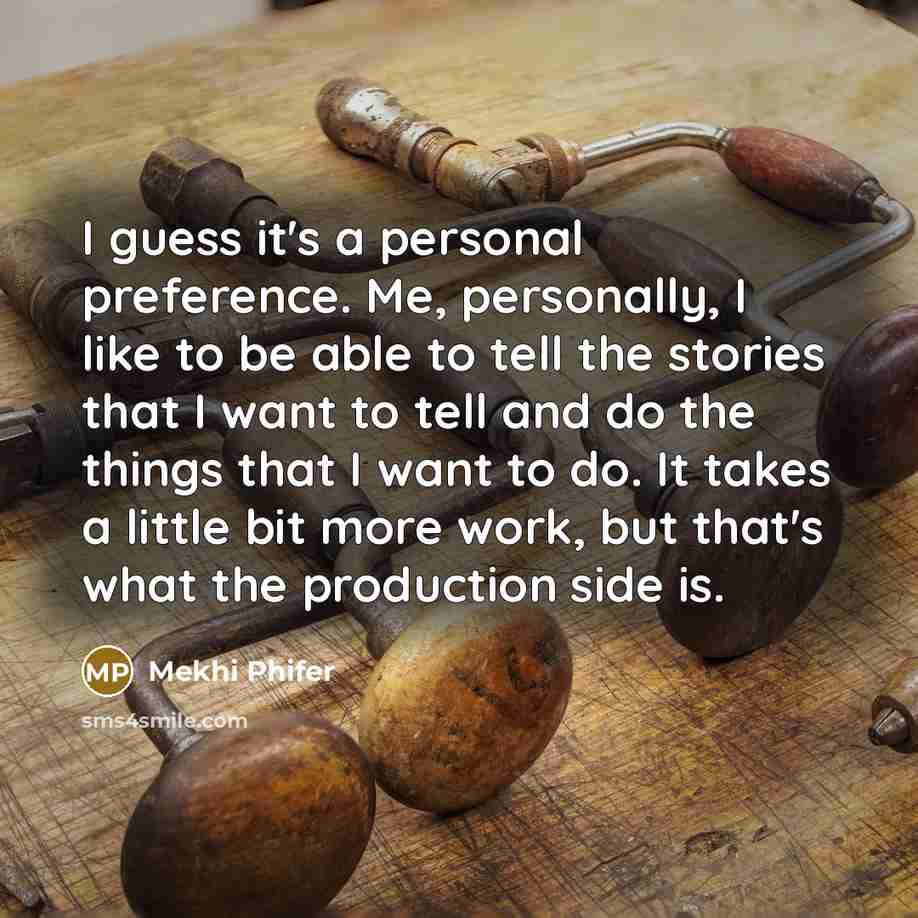 “I guess it's a personal preference. Me, personally, I like…” quote by Mekhi Phifer