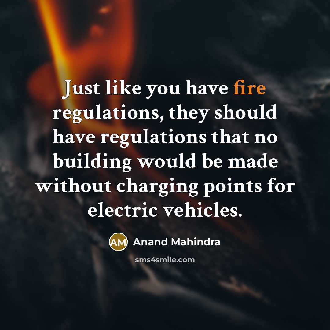 “Just like you have fire regulations, they should have regulations…” quote by Anand Mahindra