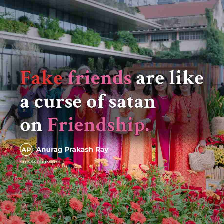 “Fake friends are like a curse of satan on Friendship.” quote by Anurag Prakash Ray