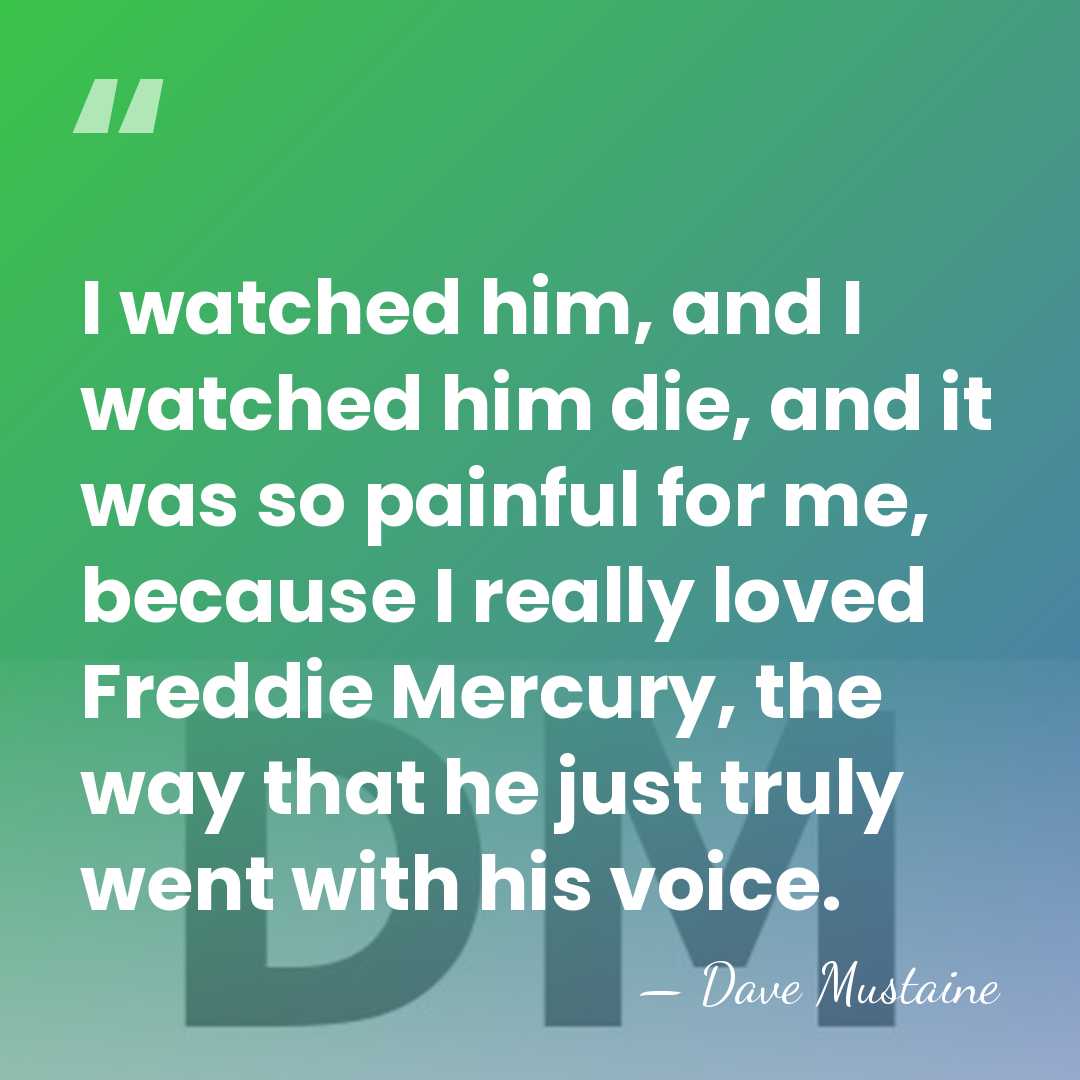 I watched him, and I watched him die, and it was so&hellip; - Dave Mustaine