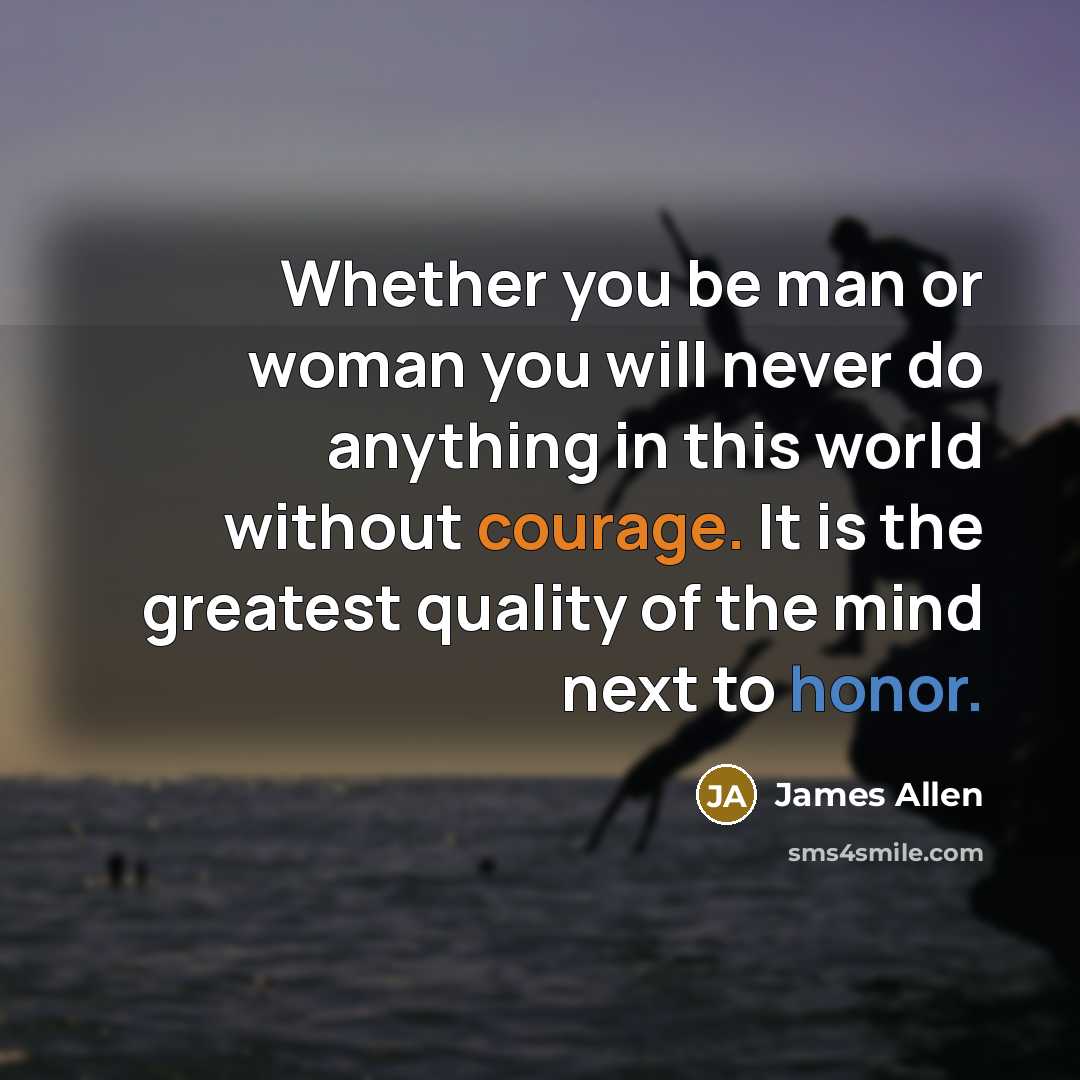 “Whether you be man or woman you will never do…” quote by James Allen