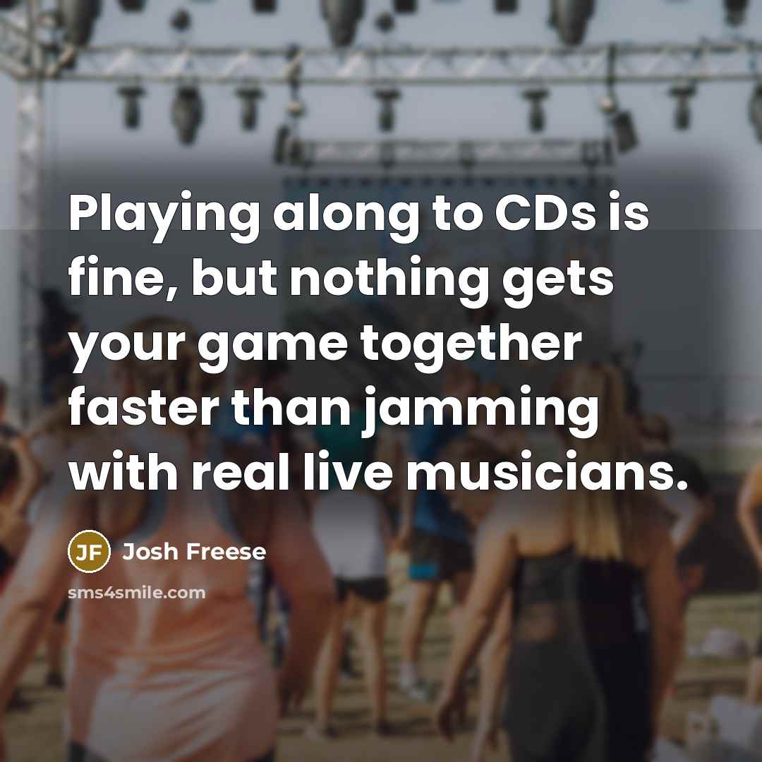 “Playing along to CDs is fine, but nothing gets your…” quote by Josh Freese