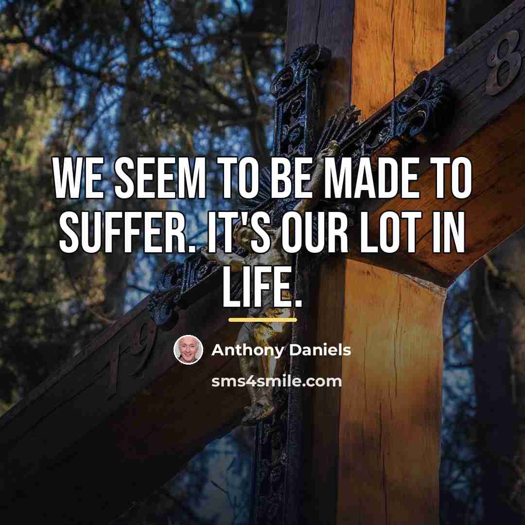 “We seem to be made to suffer. It's our lot…” quote by Anthony Daniels