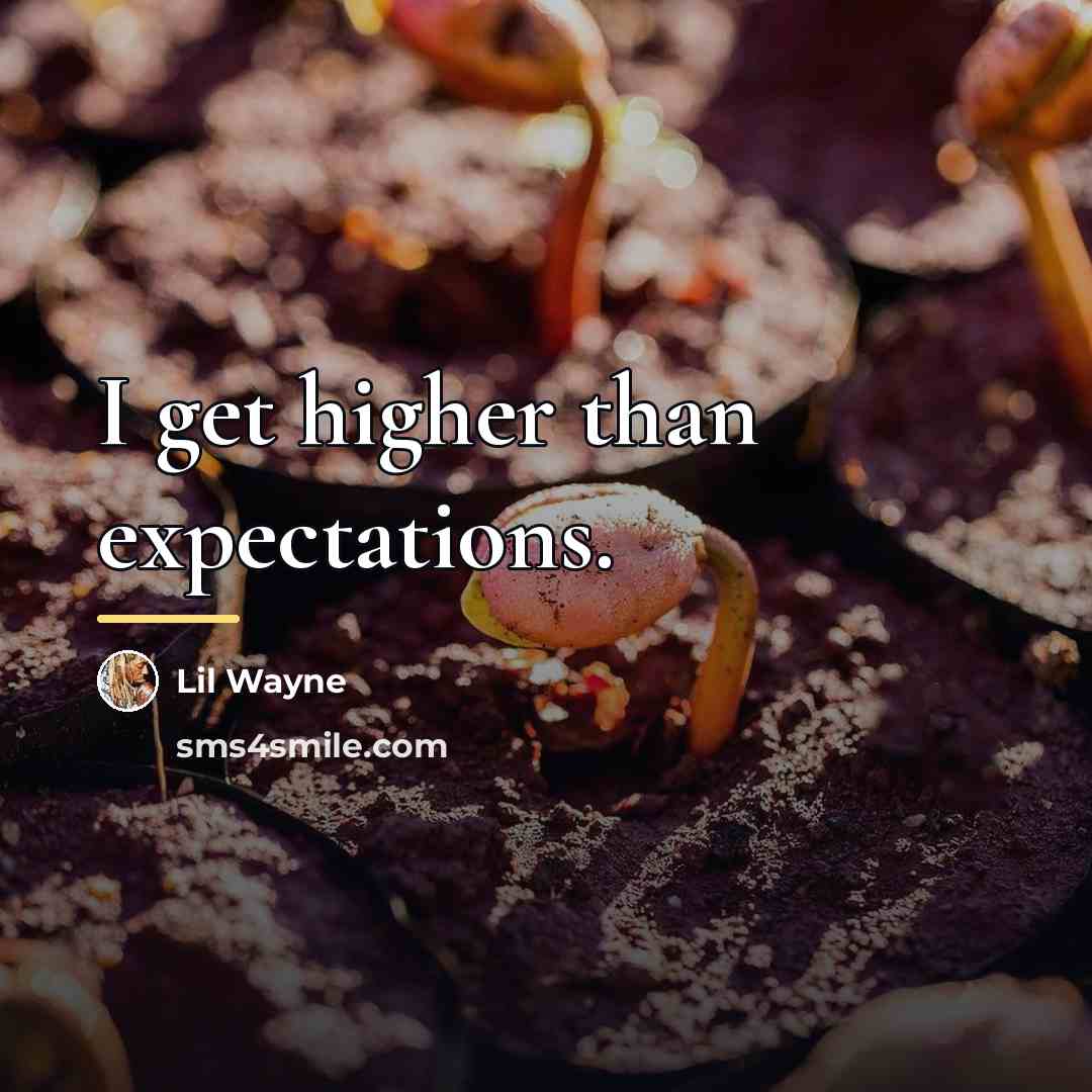 “I get higher than expectations.…” quote by Lil Wayne