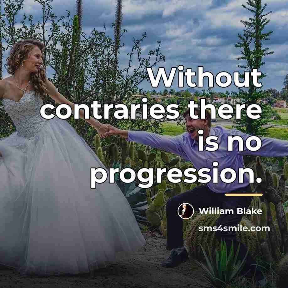 “Without contraries there is no progression.…” quote by William Blake