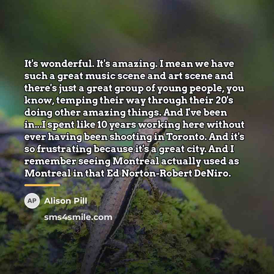 “It's wonderful. It's amazing. I mean we have such a…” quote by Alison Pill