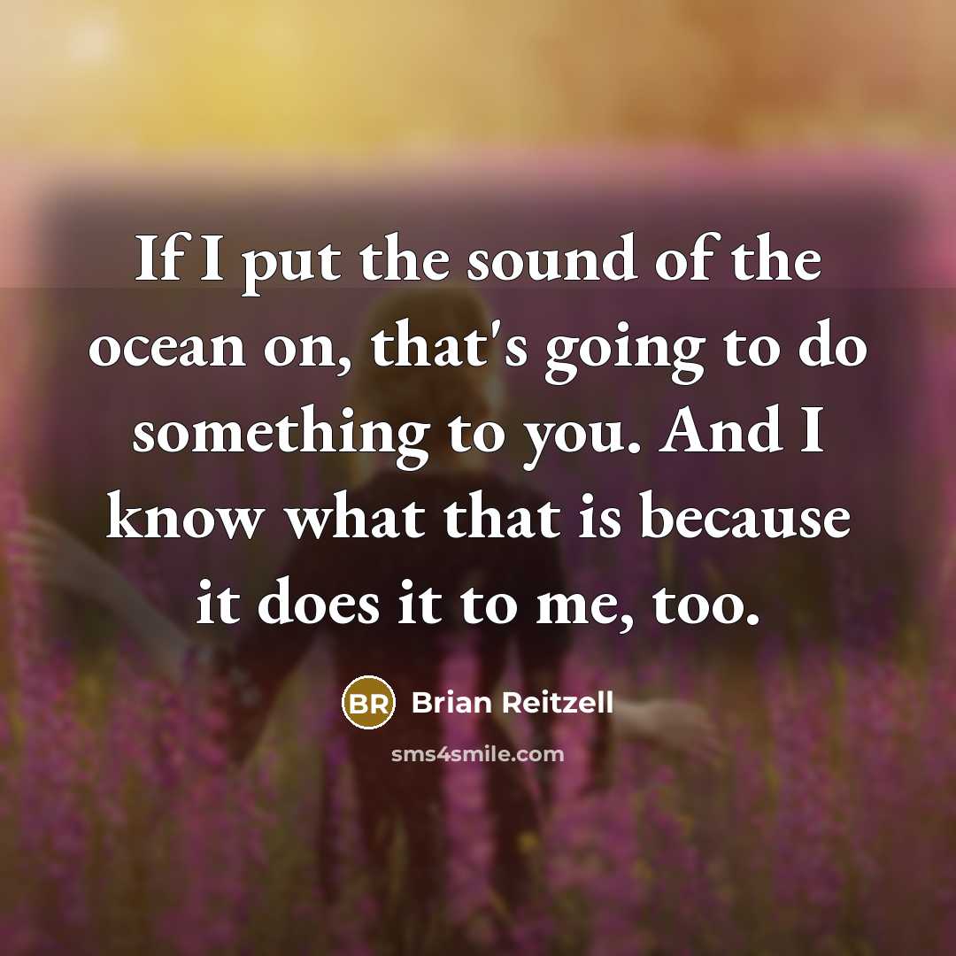 “If I put the sound of the ocean on, that's…” quote by Brian Reitzell