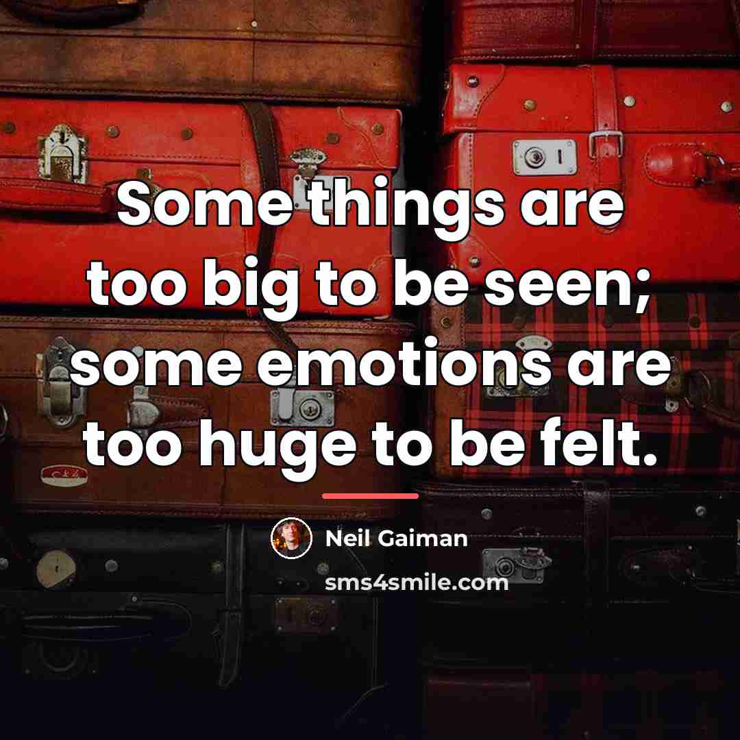 “Some things are too big to be seen; some emotions…” quote by Neil Gaiman