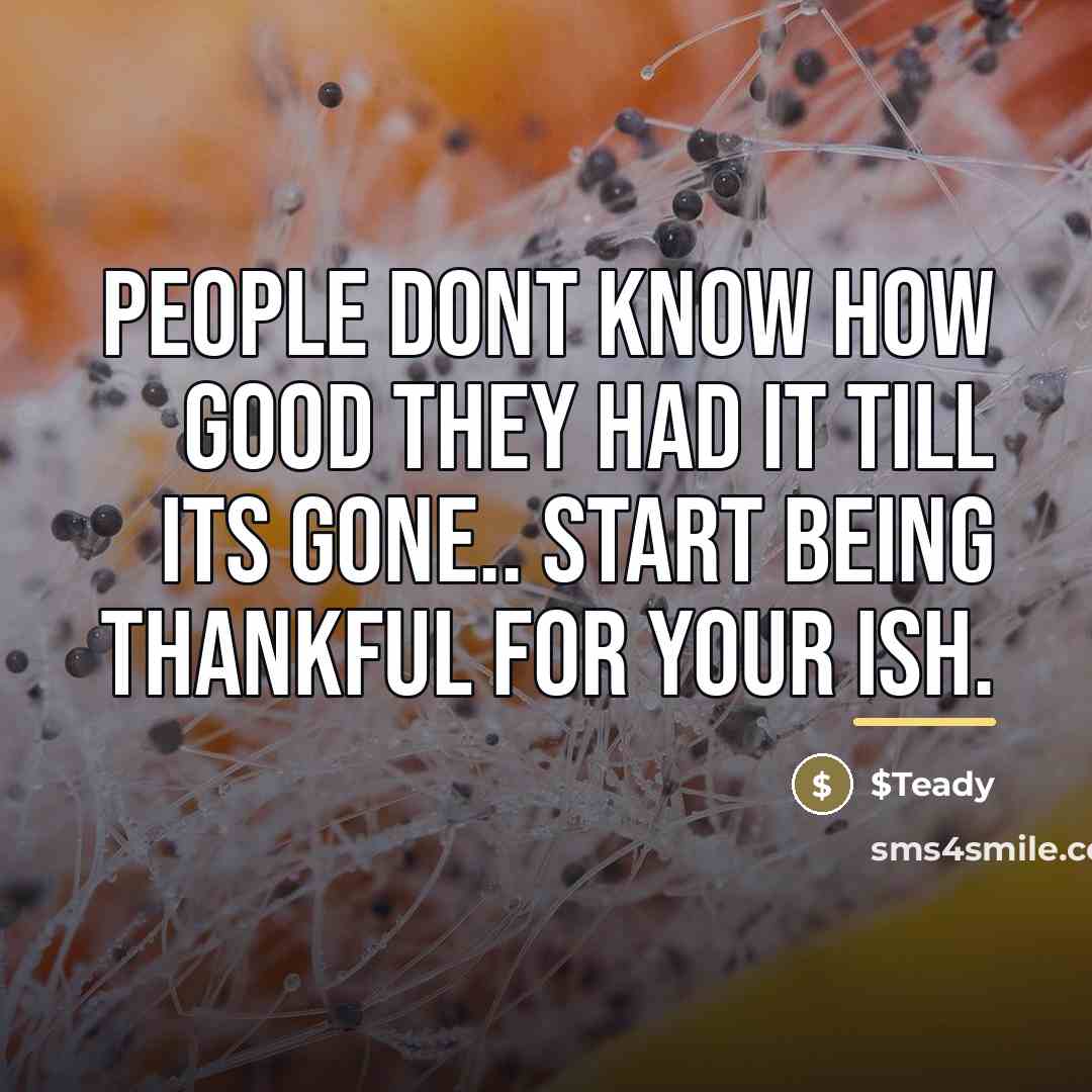 “People dont know how good they had it till its…” quote by $Teady