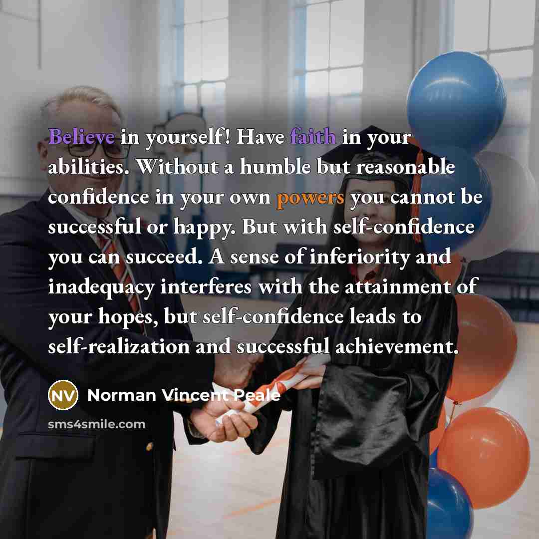“Believe in yourself! Have faith in your abilities. Without a…” quote by Norman Vincent Peale