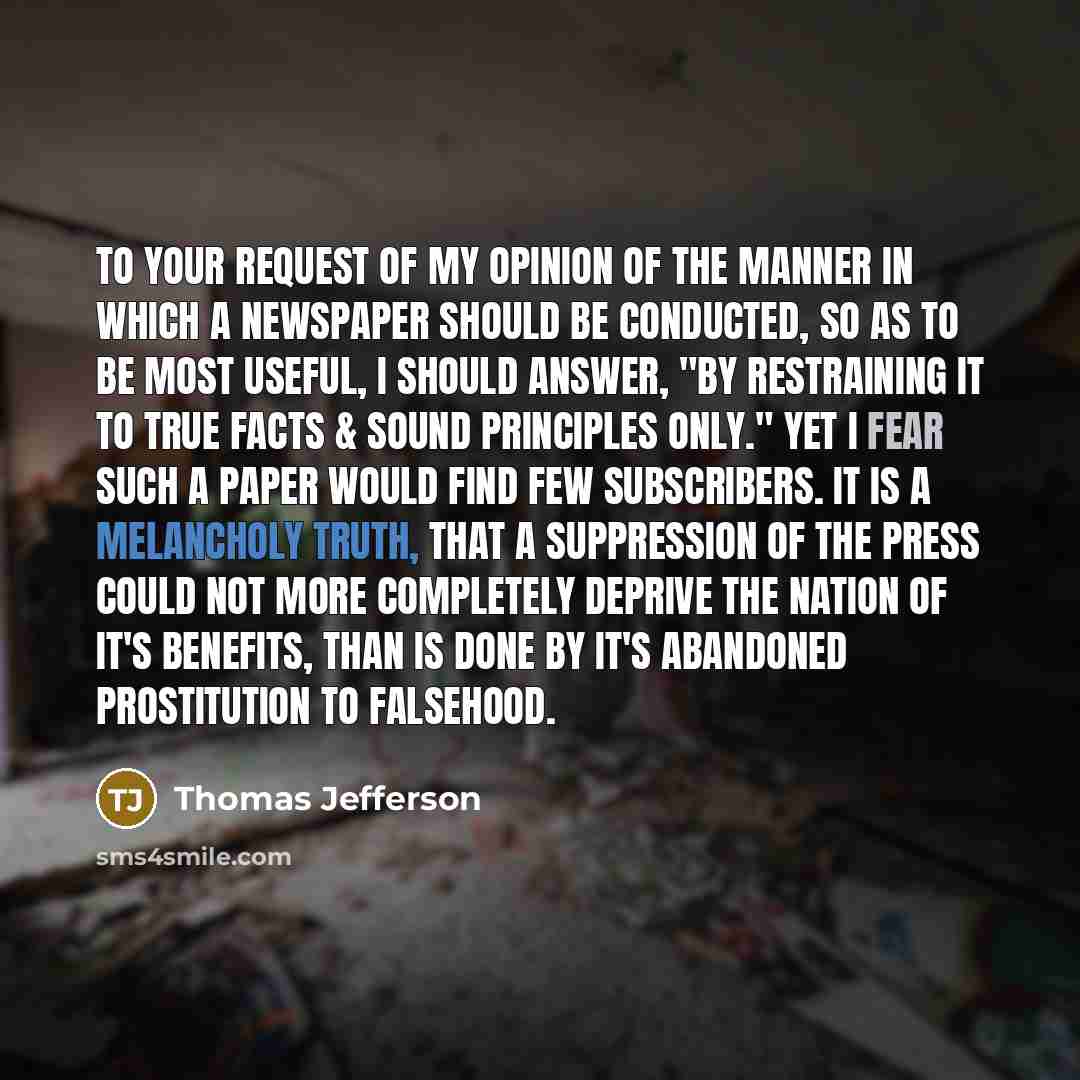 “To your request of my opinion of the manner in…” quote by Thomas Jefferson