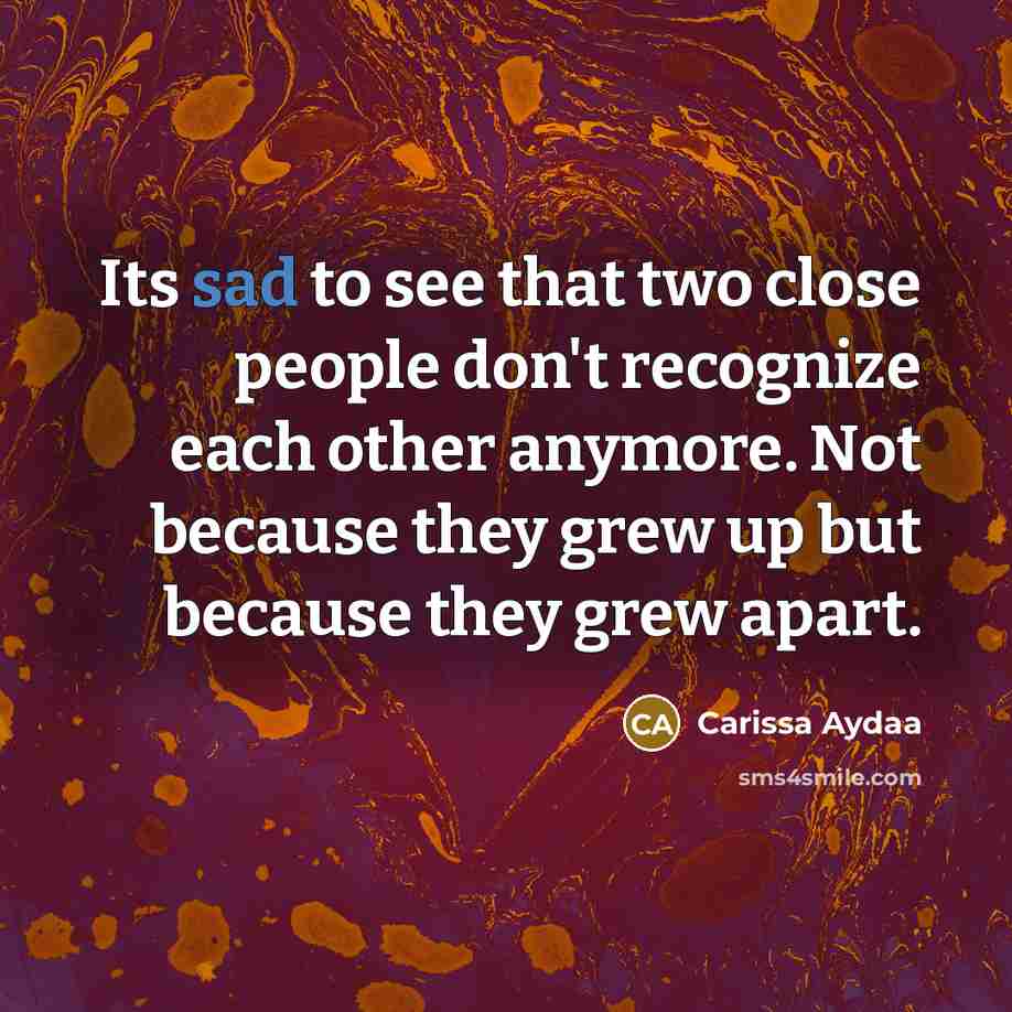 “Its sad to see that two close people don't recognize…” quote by Carissa Aydaa
