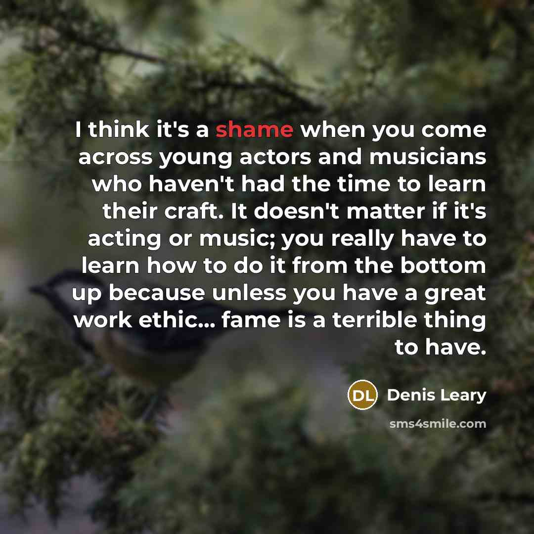 “I think it's a shame when you come across young…” quote by Denis Leary