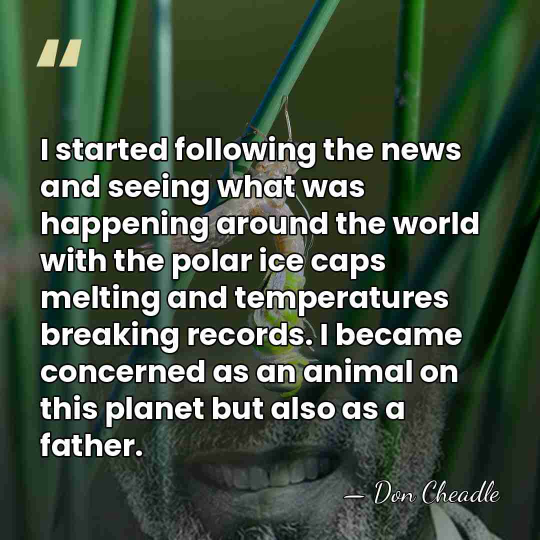 I started following the news and seeing what was happening around the&hellip; - Don Cheadle