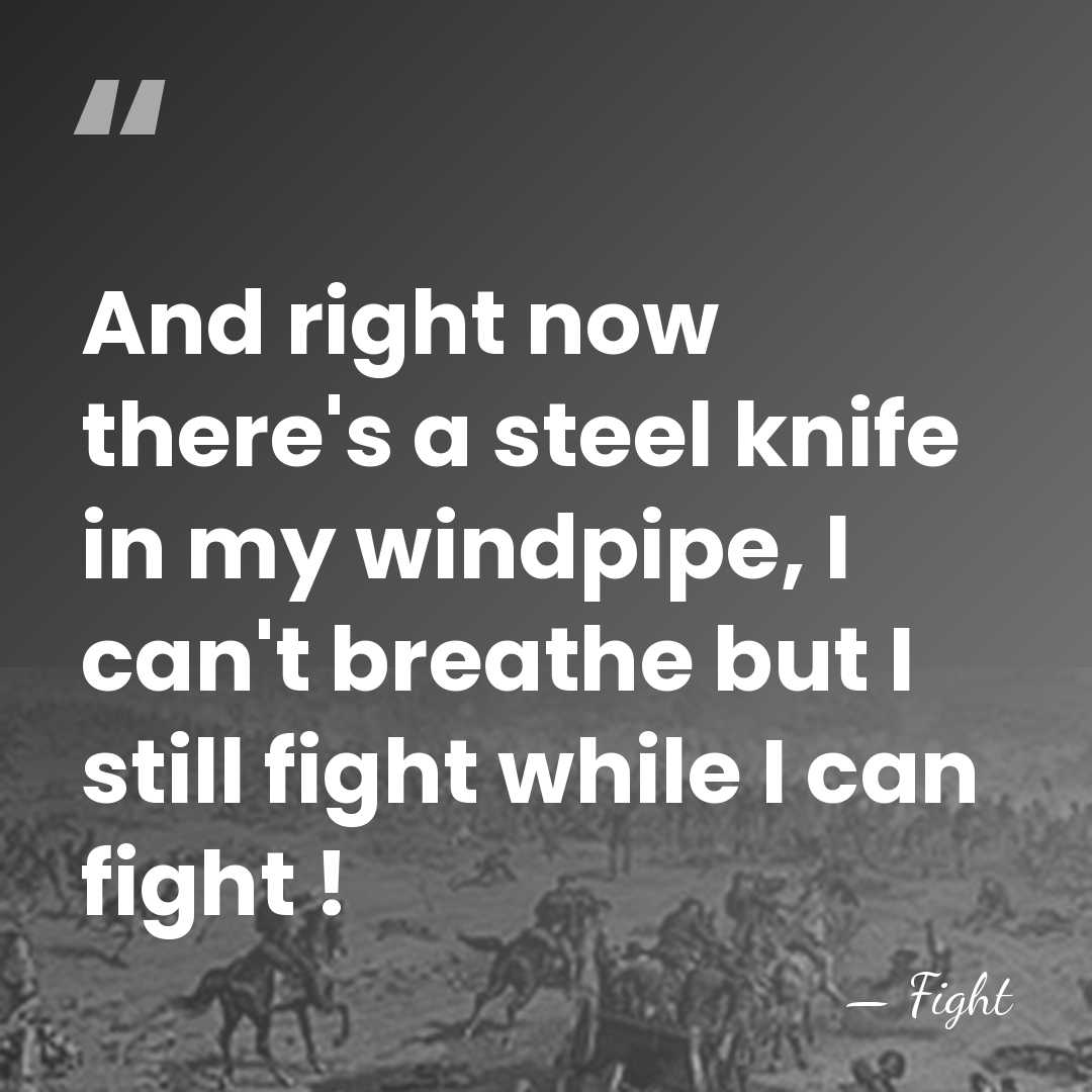 And right now there's a steel knife in my windpipe, I can't&hellip; - Fight