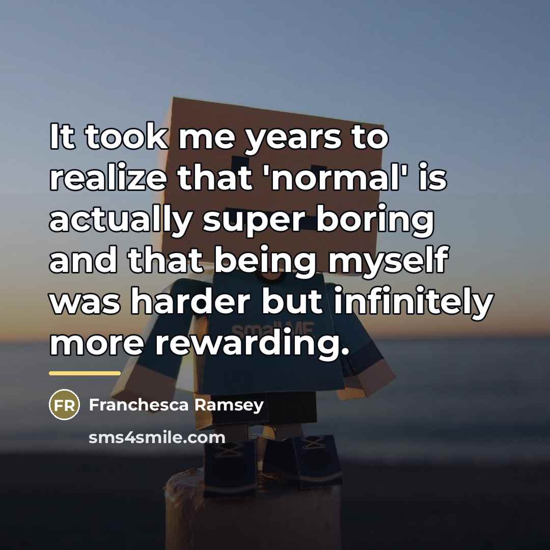 “It took me years to realize that 'normal' is actually…” quote by Franchesca Ramsey