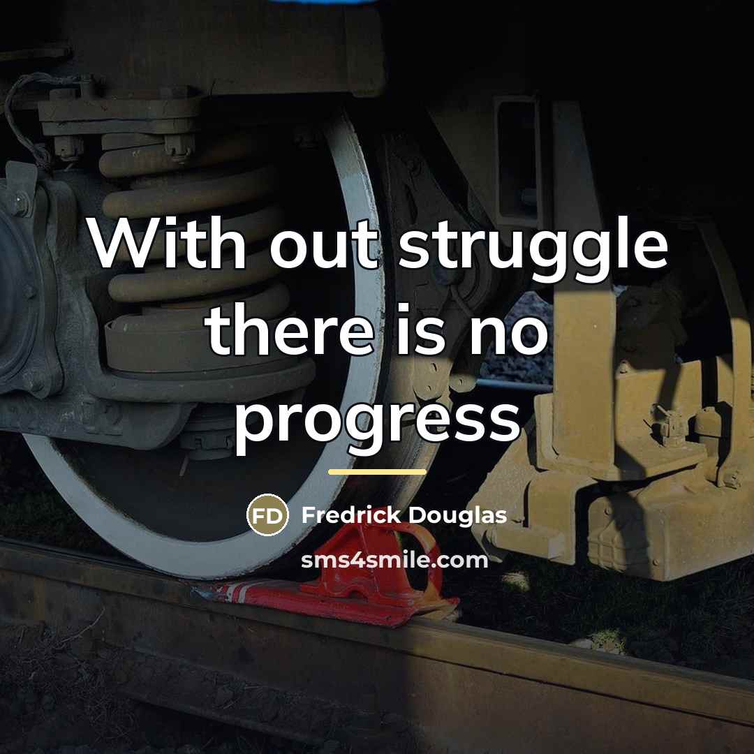 “With out struggle there is no progress…” quote by Anonymous