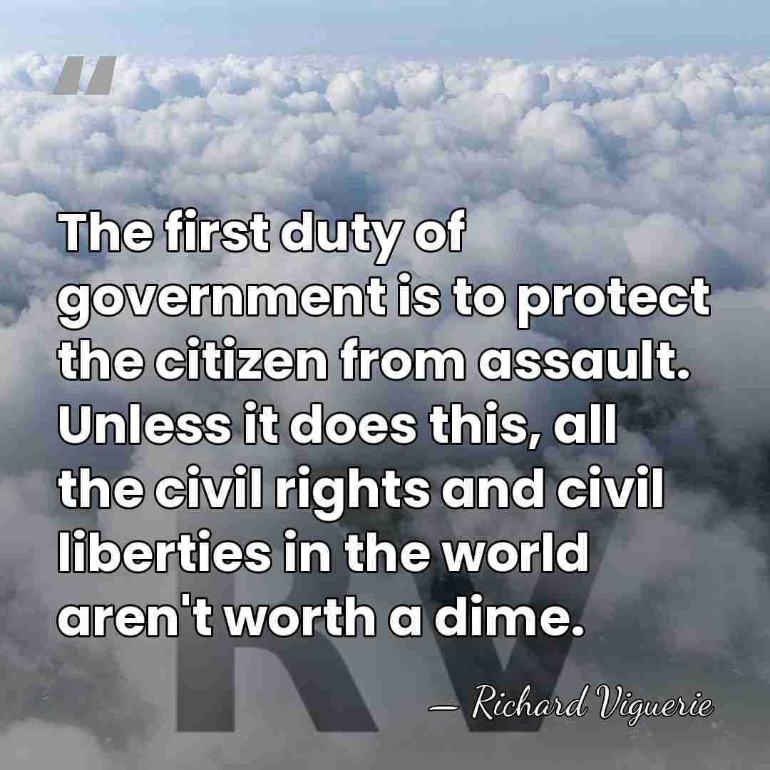 The first duty of government is to protect the citizen from assault.&hellip; - Richard Viguerie