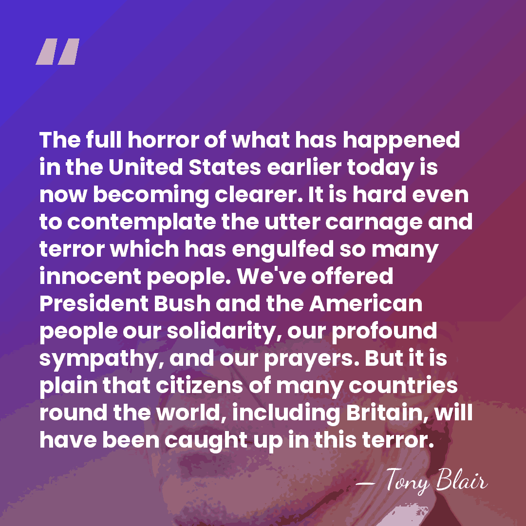 The full horror of what has happened in the United States earlier&hellip; - Tony Blair