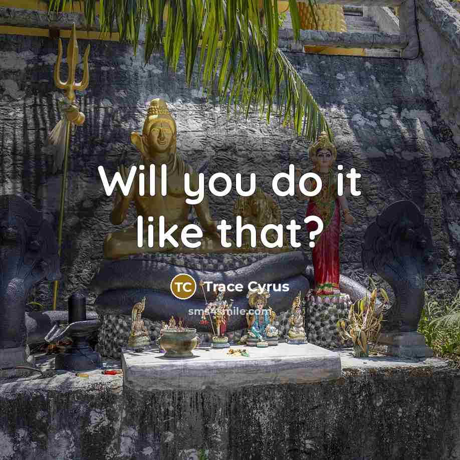 “Will you do it like that?…” quote by Trace Cyrus