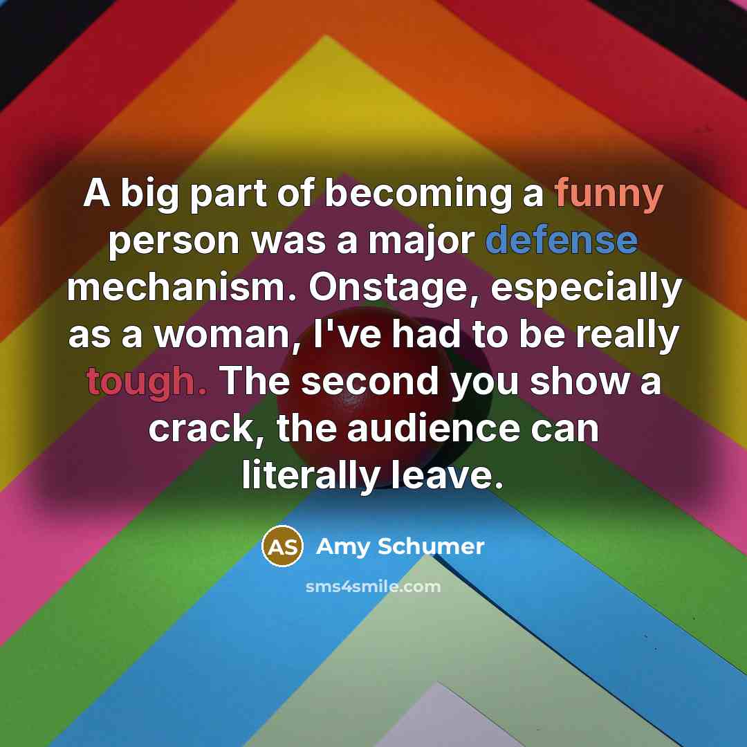 “A big part of becoming a funny person was a…” quote by Amy Schumer