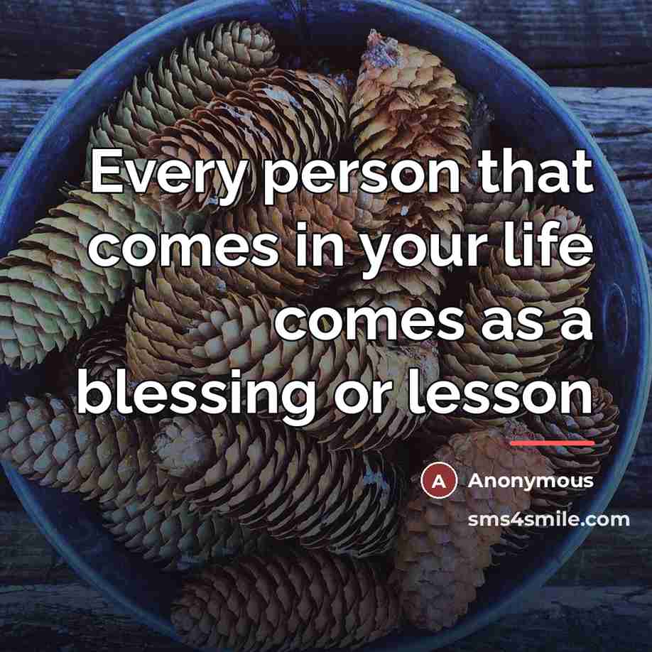“Every person that comes in your life comes as a…” quote by Anonymous