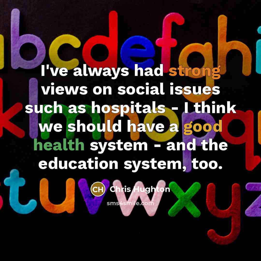 “I've always had strong views on social issues such as…” quote by Chris Hughton