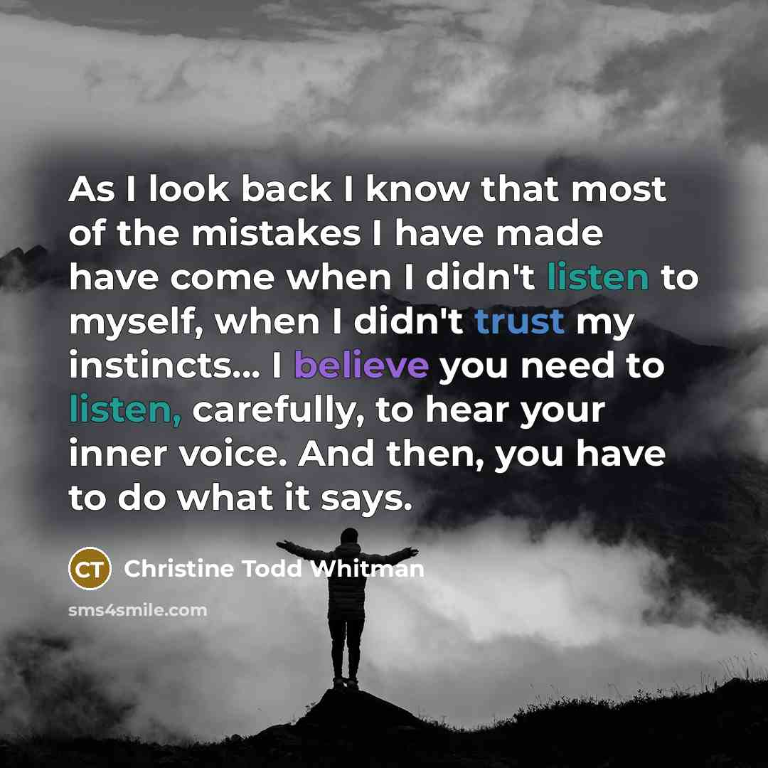 “As I look back I know that most of the…” quote by Christine Todd Whitman