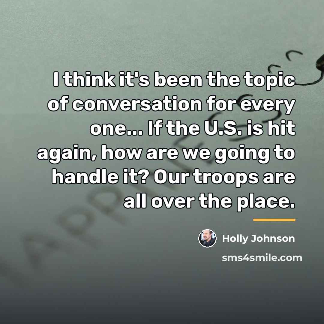 “I think it's been the topic of conversation for every…” quote by Holly Johnson