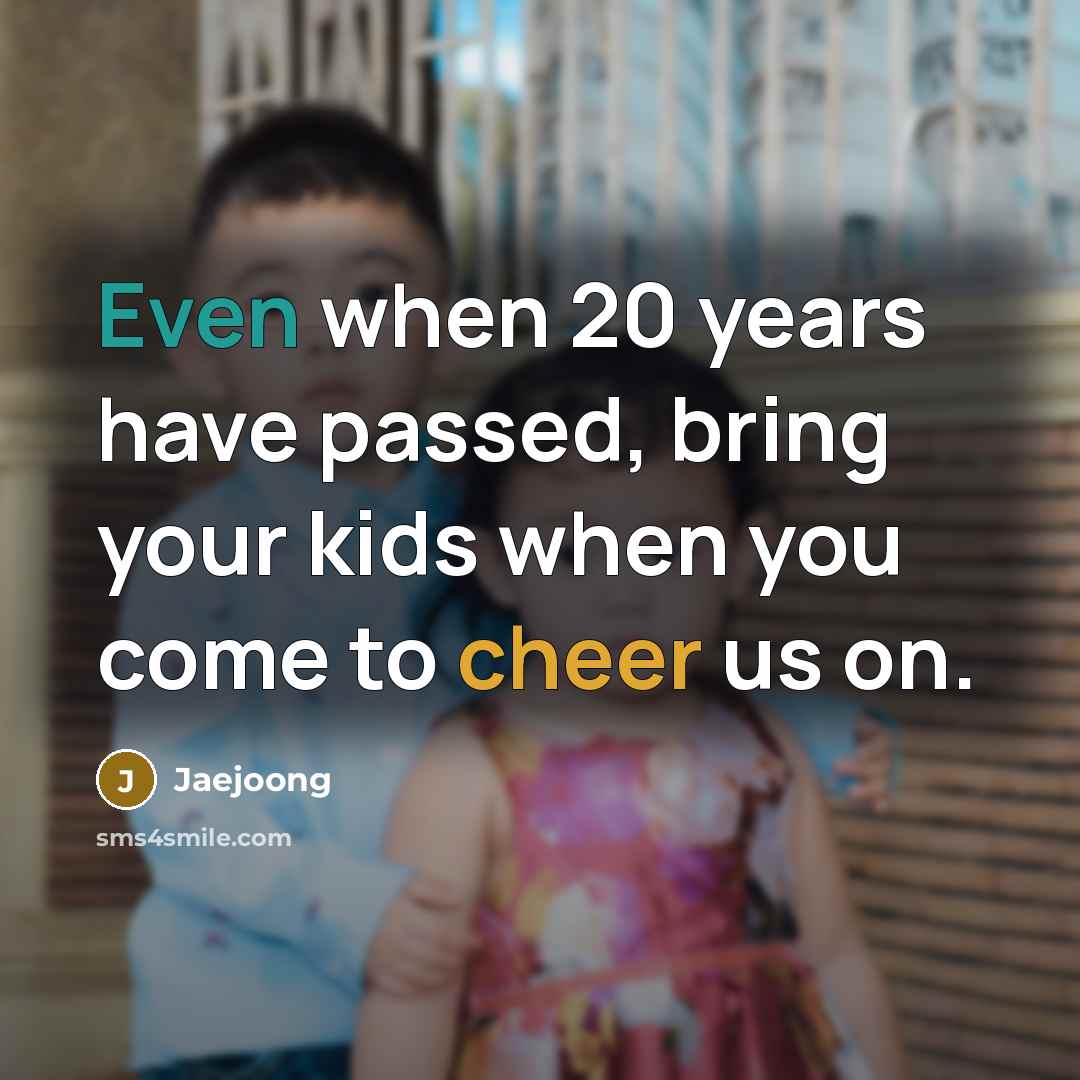 “Even when 20 years have passed, bring your kids when…” quote by Jaejoong